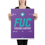 Lade das Bild in den Galerie-Viewer, Leinwanddruck - FUK - Fukuoka Flughafen Code
