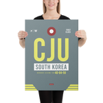 Lade das Bild in den Galerie-Viewer, Leinwanddruck - CJU - Jeju Flughafen Code
