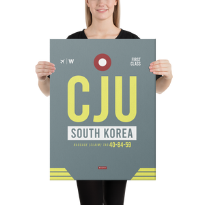 Leinwanddruck - CJU - Jeju Flughafen Code
