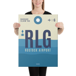 Load image into Gallery viewer, Canvas Print - RLG - Rostock - Laage Airport Code
