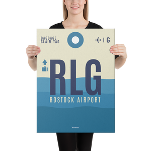 Canvas Print - RLG - Rostock - Laage Airport Code