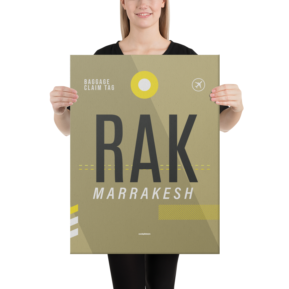 Canvas Print - RAK - Marrakesh Airport Code