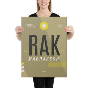 Canvas Print - RAK - Marrakesh Airport Code