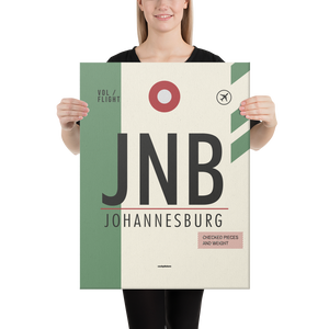 Leinwanddruck - JNB - Johannesburg Flughafen Code