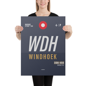 Leinwanddruck WDH - Windhoek Flughafen Code