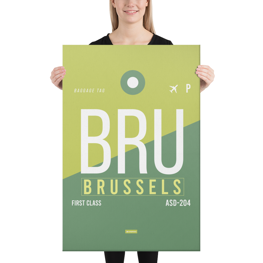 Leinwanddruck - BRU - Brussels Flughafen Code