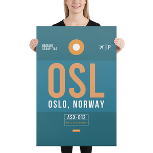 Leinwanddruck - OSL - Oslo Flughafen Code