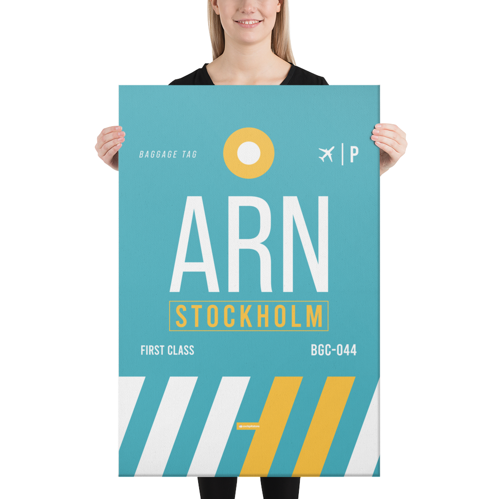 Leinwanddruck - ARN - Stockholm Flughafen Code – Cockpitstore