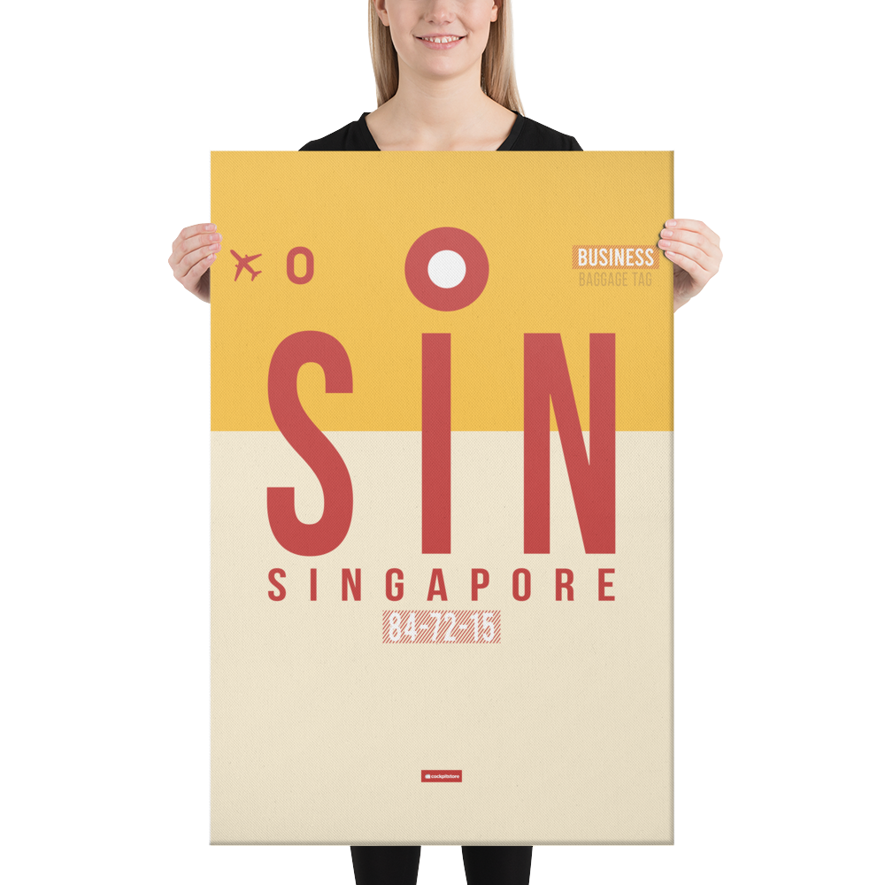 Leinwanddruck - SIN - Singapore Flughafen Code