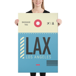 Load image into Gallery viewer, Canvas Print - LAX - Los Angeles Airport Code
