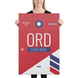 Leinwanddruck - ORD - Chicago Flughafen Code