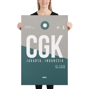 Canvas Print - CGK - Jakarta Airport Code