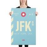 Lade das Bild in den Galerie-Viewer, Leinwanddruck - JFK - New York Flughafen Code
