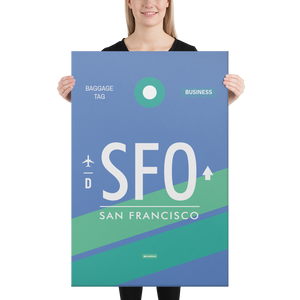 Leinwanddruck - SFO - San Francisco Flughafen Code