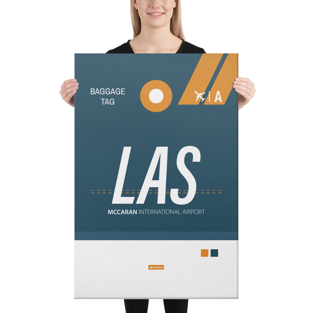 Canvas Print - LAS - Las Vegas Airport Code