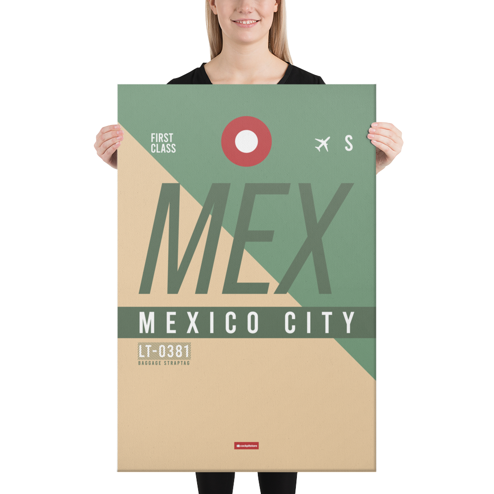 Leinwanddruck - MEX - Mexico Flughafen Code