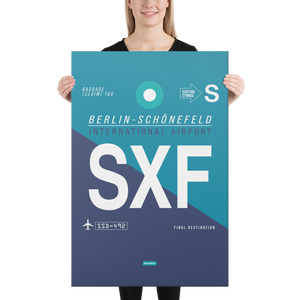 Leinwanddruck - SXF - Schönefeld Flughafen Code