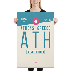 Leinwanddruck - ATH - Athens Flughafen Code