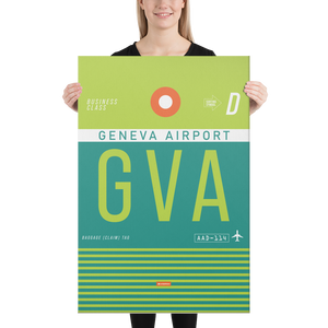 Leinwanddruck - GVA - Geneva Flughafen Code