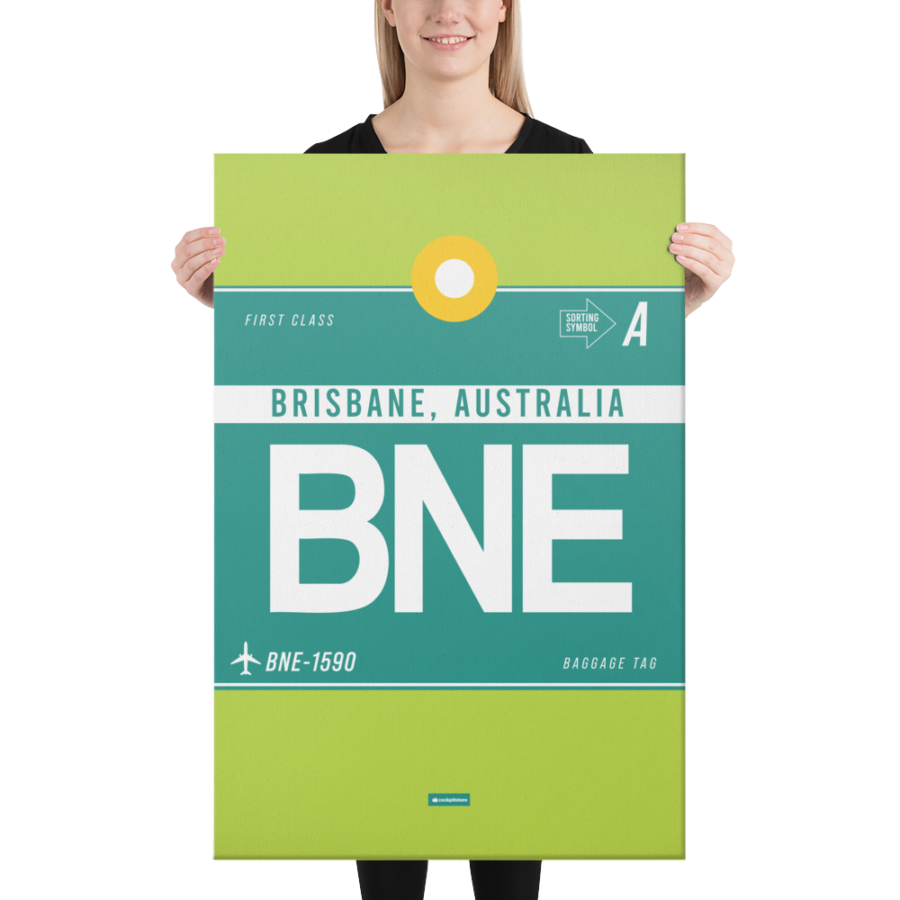 Leinwanddruck - BNE - Brisbane Flughafen Code