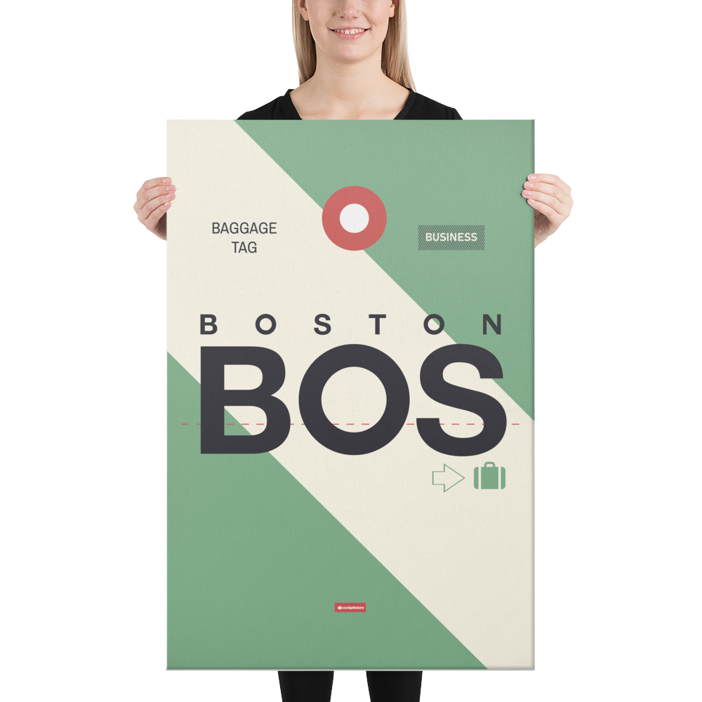 Canvas Print - BOS - Boston Airport Code