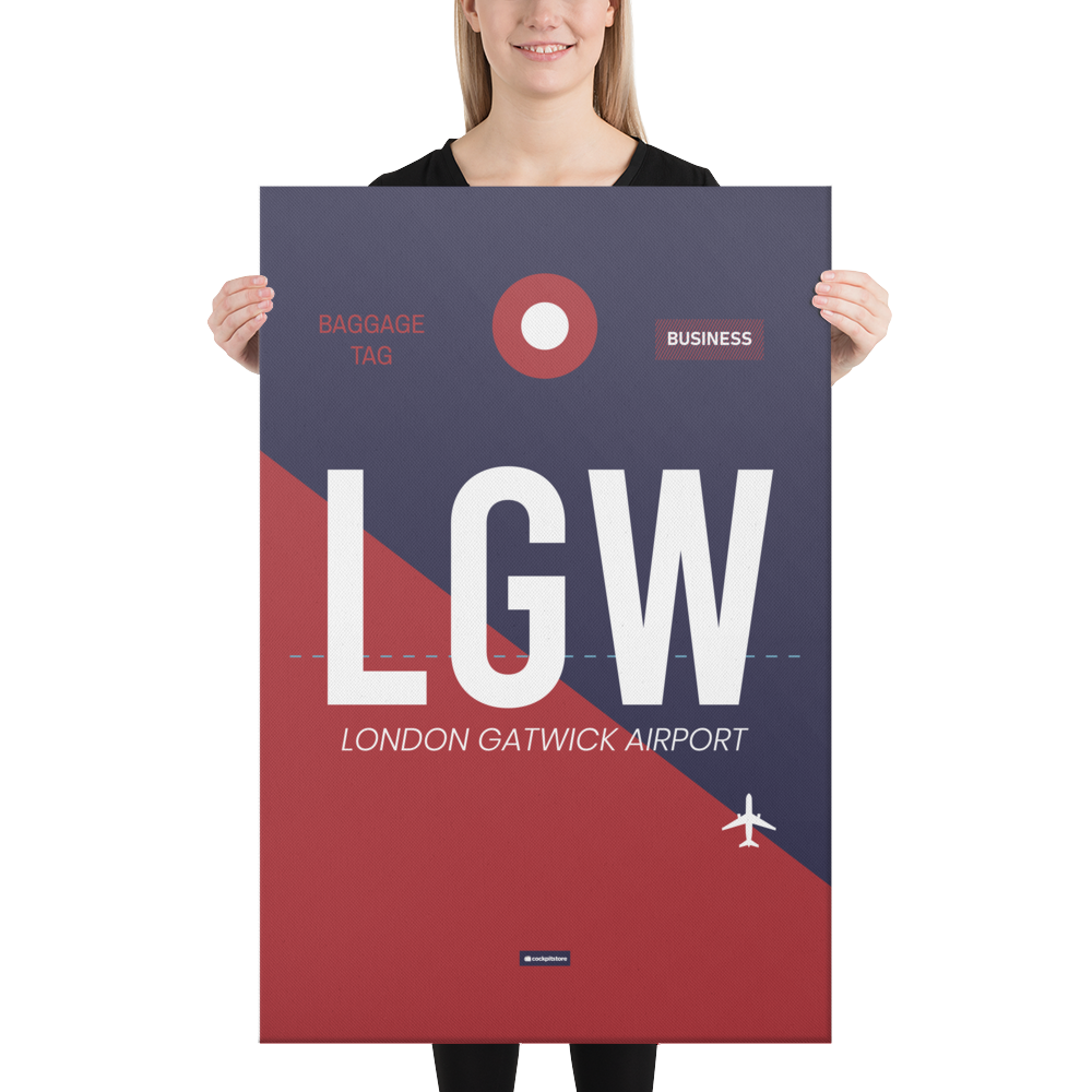 Leinwanddruck - LGW - London - Gatwick Flughafen Code