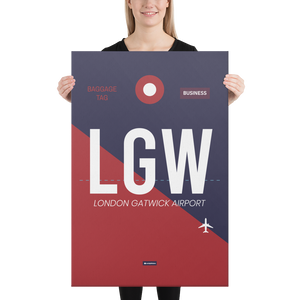 Leinwanddruck - LGW - London - Gatwick Flughafen Code