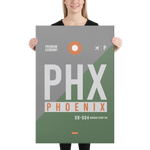 Lade das Bild in den Galerie-Viewer, Leinwanddruck - PHX - Phoenix Flughafen Code
