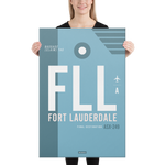 Lade das Bild in den Galerie-Viewer, Leinwanddruck - FLL - Fort Lauderdale Flughafen Code
