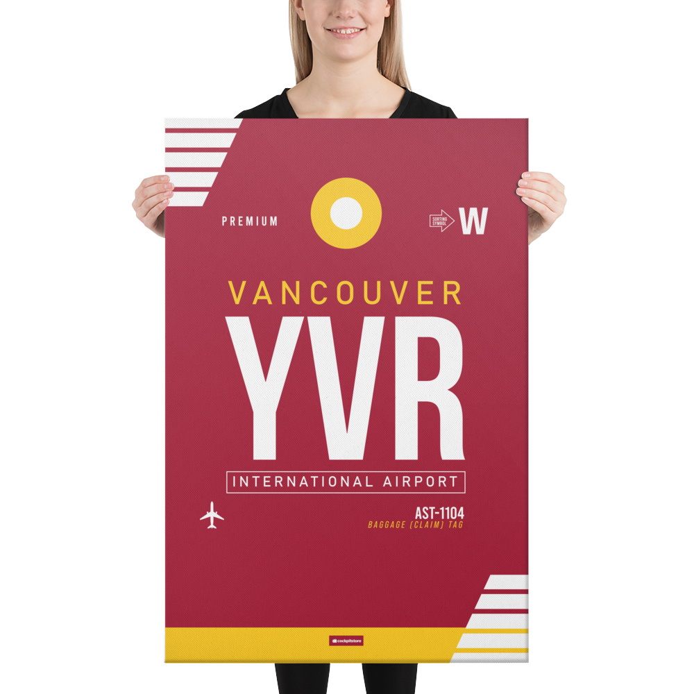 Leinwanddruck - YVR - Vancouver Flughafen Code