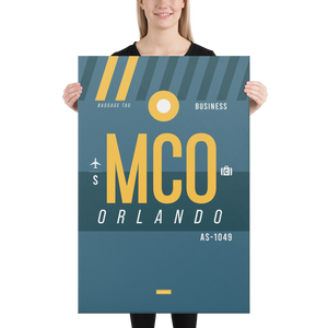 Canvas Print - MCO - Orlando Airport Code