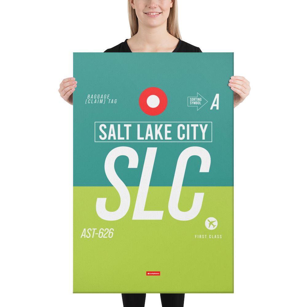 Leinwanddruck - SLC - Salt Lake City Flughafen Code