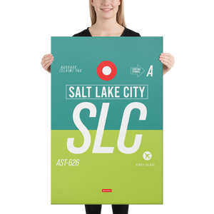 Leinwanddruck - SLC - Salt Lake City Flughafen Code