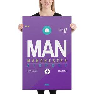 Canvas Print - MAN - Manchester Airport Code