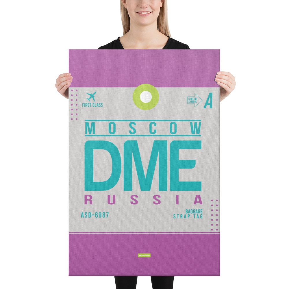 Leinwanddruck - DME - Moscow Flughafen Code