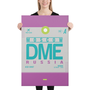 Leinwanddruck - DME - Moscow Flughafen Code