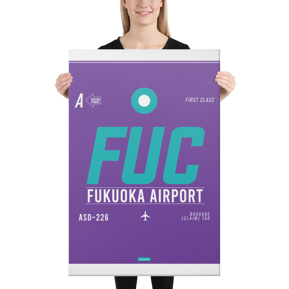 Leinwanddruck - FUK - Fukuoka Flughafen Code