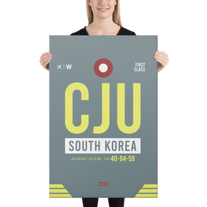 Leinwanddruck - CJU - Jeju Flughafen Code