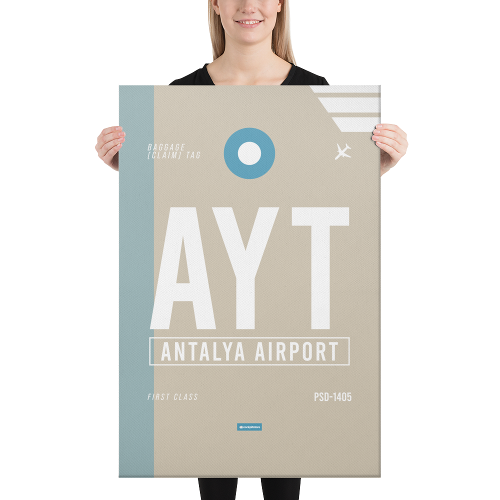 Leinwanddruck - AYT - Antalya Flughafen Code