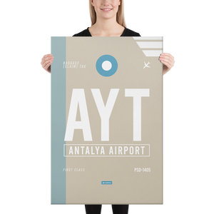 Leinwanddruck - AYT - Antalya Flughafen Code