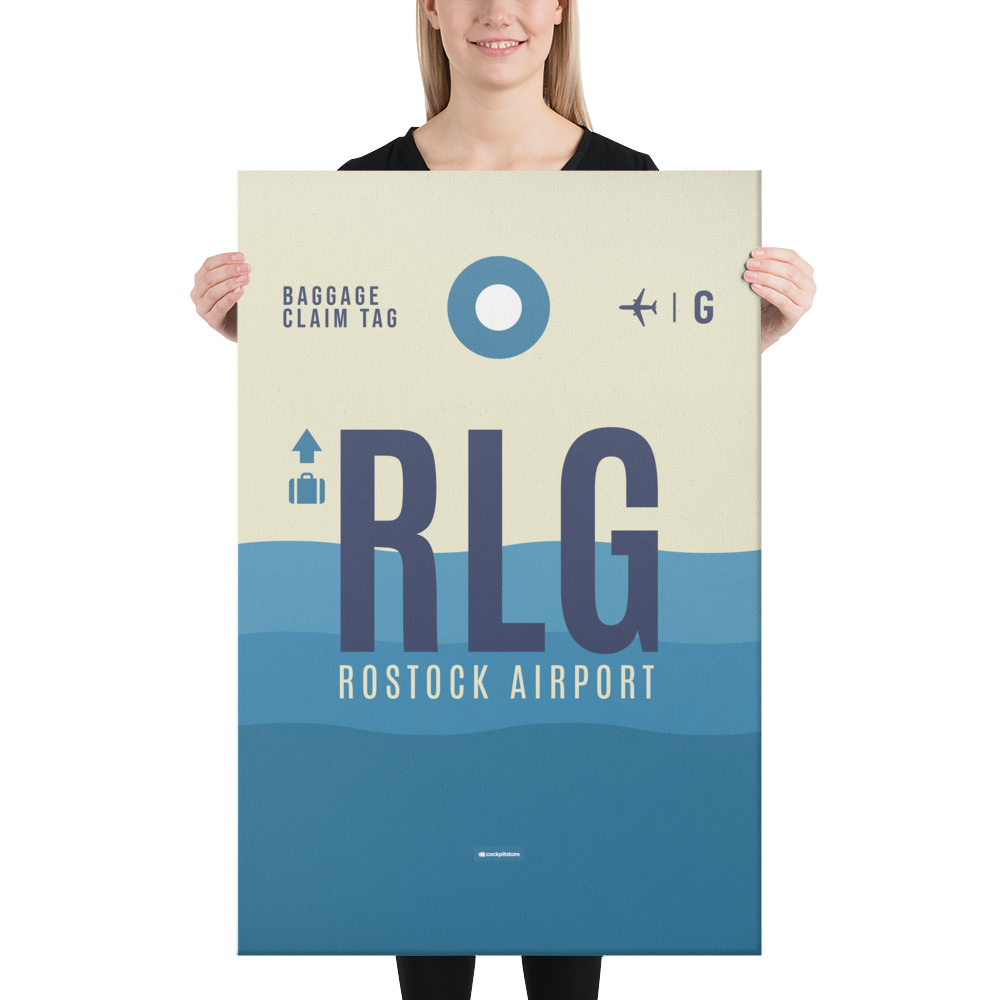 Canvas Print - RLG - Rostock - Laage Airport Code