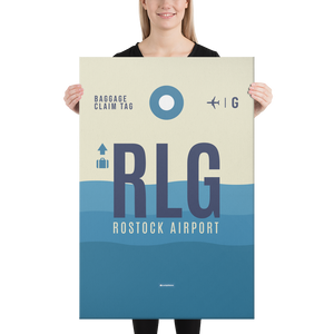 Canvas Print - RLG - Rostock - Laage Airport Code