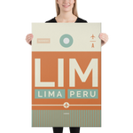 Lade das Bild in den Galerie-Viewer, Leinwanddruck - LIM - Lima Flughafen Code
