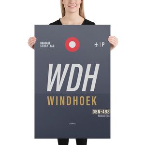 Canvas Print WDH - Windhoek Airport Code