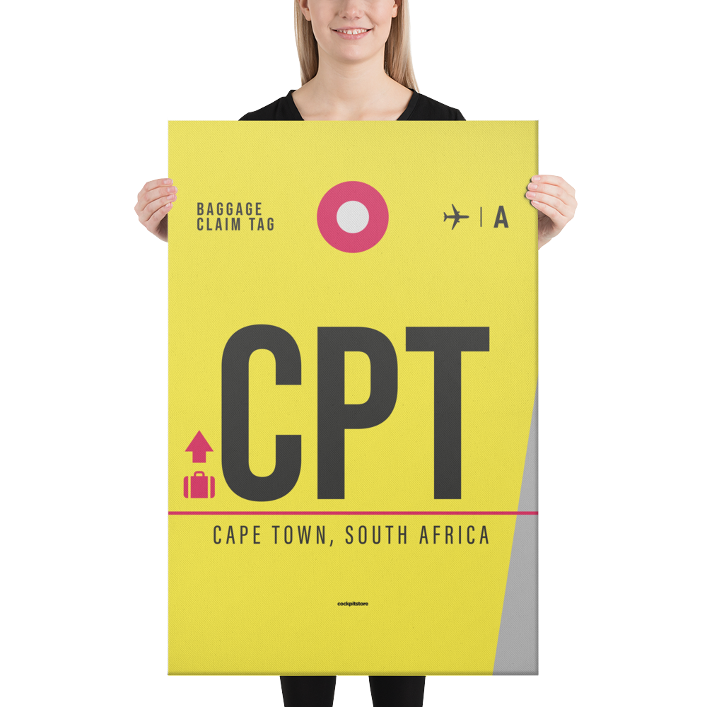Leinwanddruck CPT - Cape Town Flughafen Code