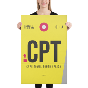 Leinwanddruck CPT - Cape Town Flughafen Code