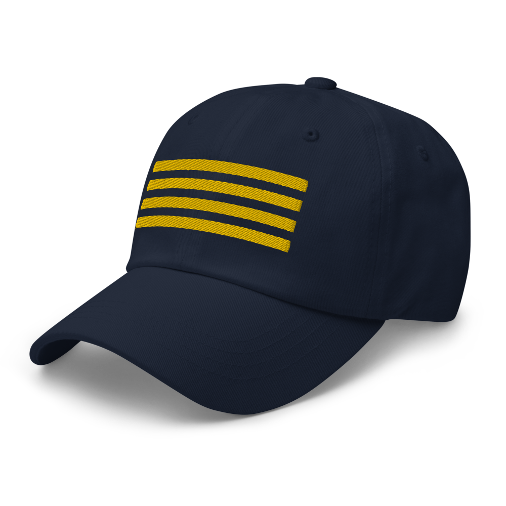 Embroidered Navy Captain's Cap - Dad Hat - Captains Cap