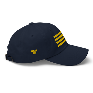 Bestickte Kappe navy Flugkapitän - Dad-Hat - Captains Cap