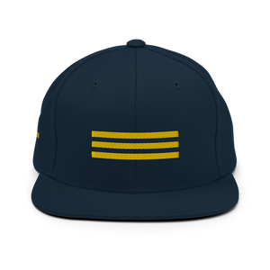 Bestickte Snapback navy Kappe CoPilot - First Officer Cap