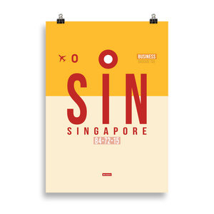 SIN - Singapore Premium Poster